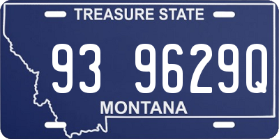 MT license plate 939629Q