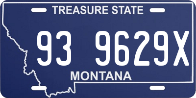 MT license plate 939629X