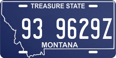 MT license plate 939629Z