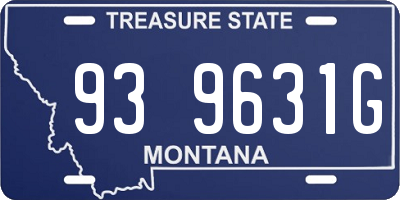 MT license plate 939631G
