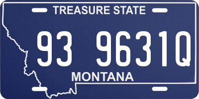MT license plate 939631Q