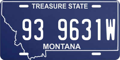 MT license plate 939631W