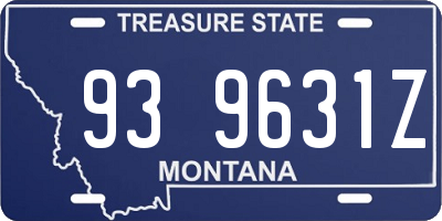 MT license plate 939631Z