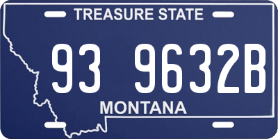 MT license plate 939632B