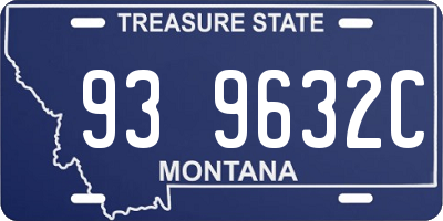 MT license plate 939632C