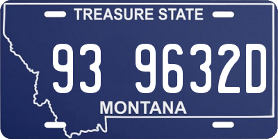 MT license plate 939632D