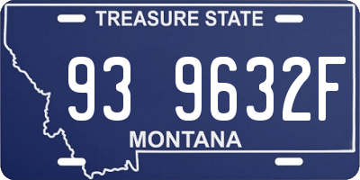 MT license plate 939632F