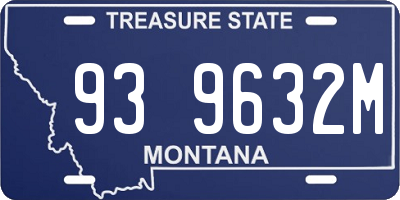 MT license plate 939632M