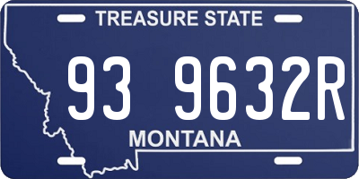 MT license plate 939632R