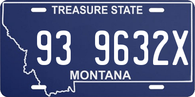 MT license plate 939632X