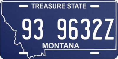 MT license plate 939632Z
