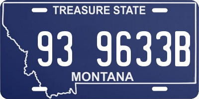 MT license plate 939633B