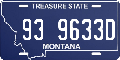 MT license plate 939633D