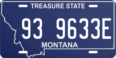 MT license plate 939633E