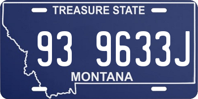 MT license plate 939633J