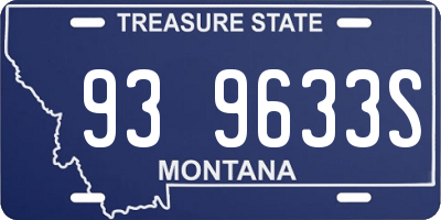 MT license plate 939633S