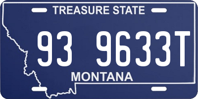MT license plate 939633T