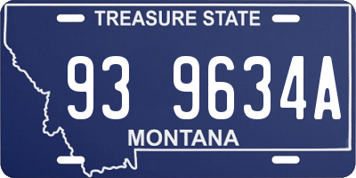 MT license plate 939634A