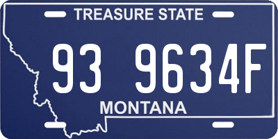 MT license plate 939634F