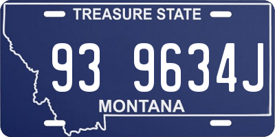 MT license plate 939634J