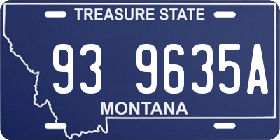 MT license plate 939635A