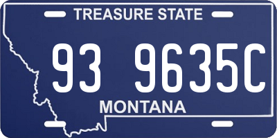 MT license plate 939635C
