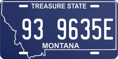 MT license plate 939635E