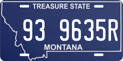MT license plate 939635R