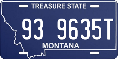 MT license plate 939635T
