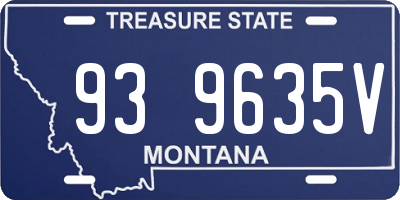 MT license plate 939635V