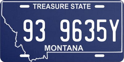 MT license plate 939635Y