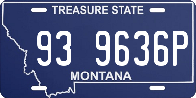 MT license plate 939636P