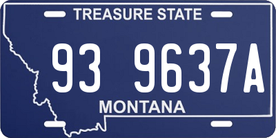 MT license plate 939637A