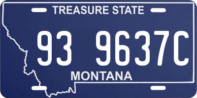 MT license plate 939637C