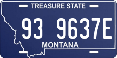 MT license plate 939637E