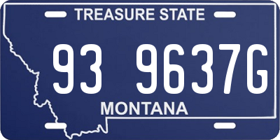 MT license plate 939637G