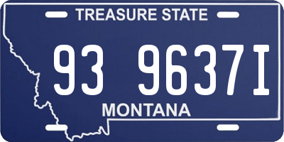 MT license plate 939637I