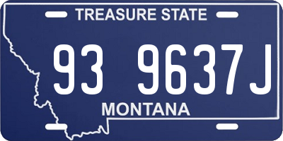 MT license plate 939637J