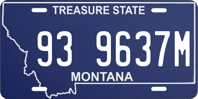 MT license plate 939637M