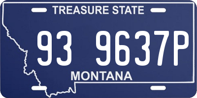 MT license plate 939637P