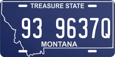 MT license plate 939637Q