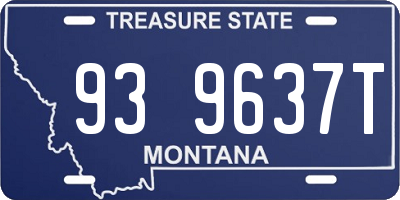 MT license plate 939637T