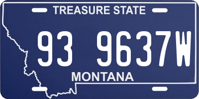 MT license plate 939637W