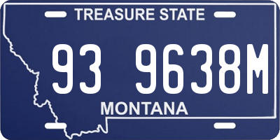 MT license plate 939638M