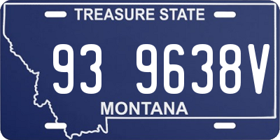 MT license plate 939638V