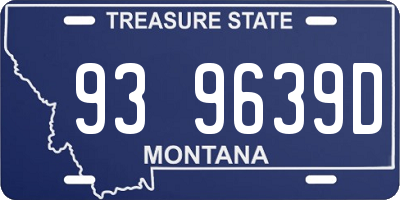 MT license plate 939639D