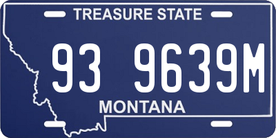 MT license plate 939639M