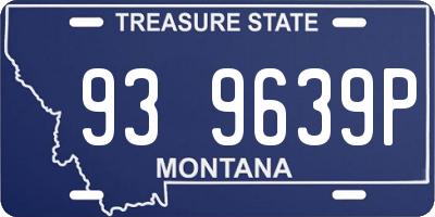 MT license plate 939639P