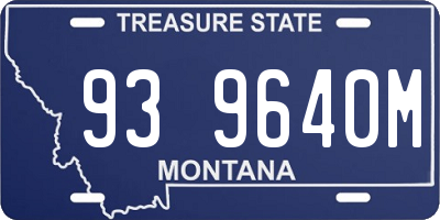 MT license plate 939640M