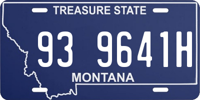 MT license plate 939641H